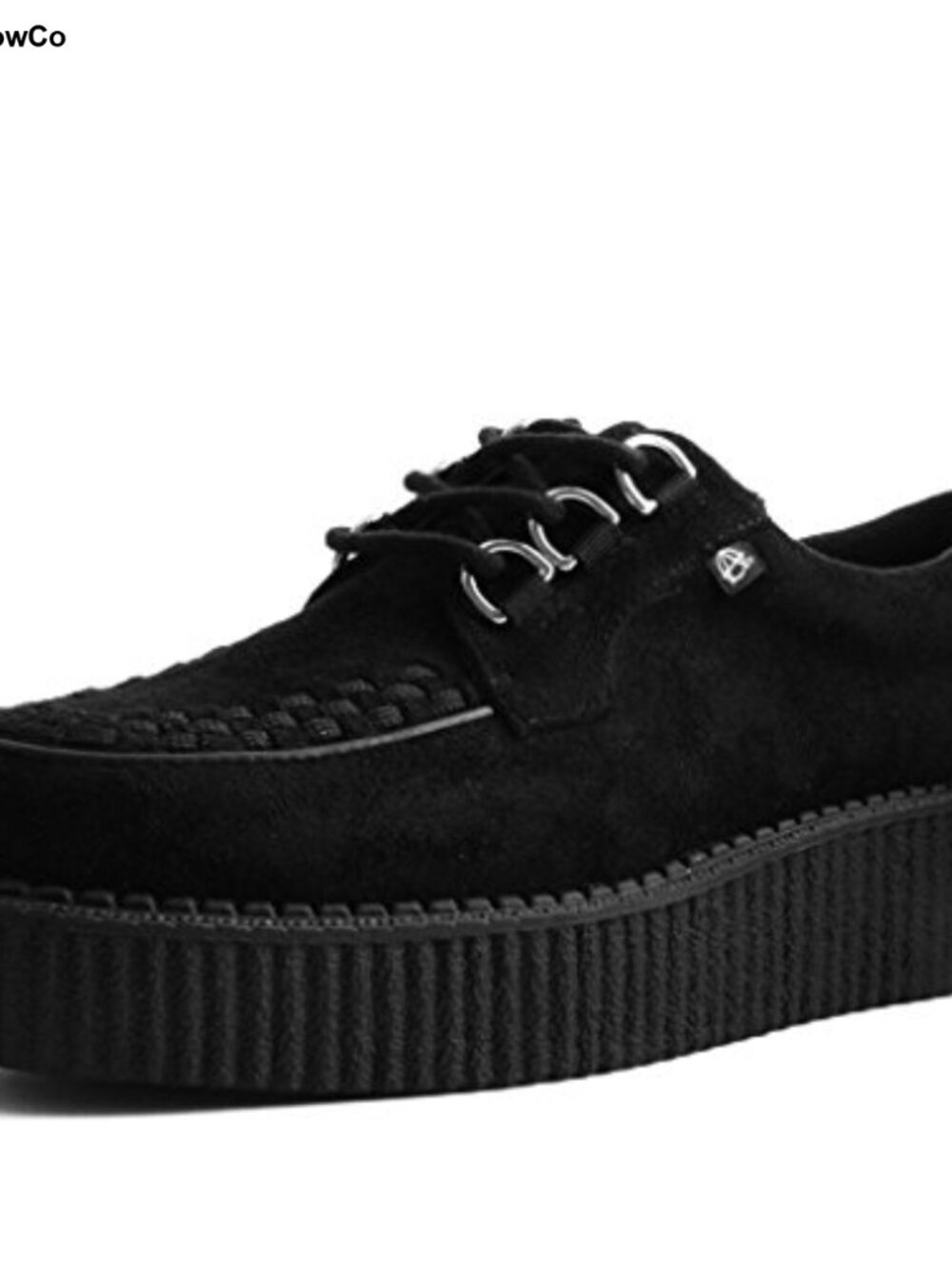 Faux Suede Creeper Sneakers Platform Round Toe Lace Up Casual